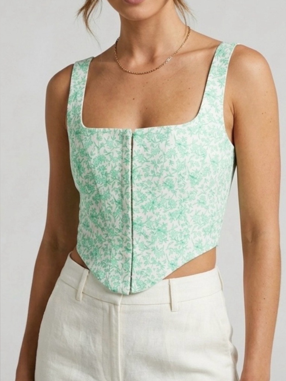 Zara floral corset top